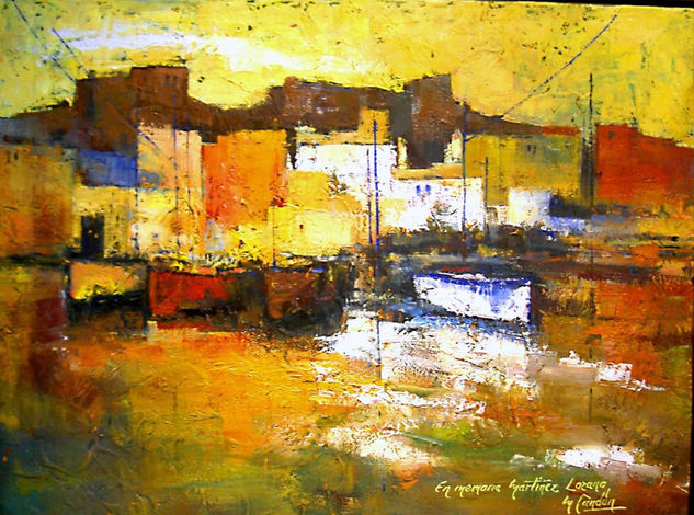 Barcas-2 Oil Canvas Marine Painting