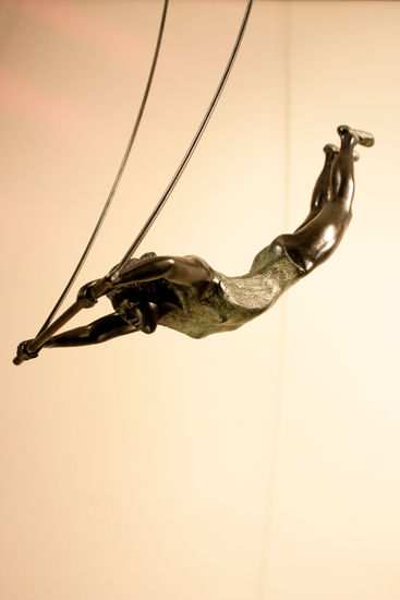 Trapecista con soporte en las manos Bronze Figurative