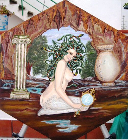 MEDUSA ,el reflejo mortal Óleo Lienzo Desnudos