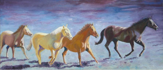 Caballos Oil Canvas Landscaping