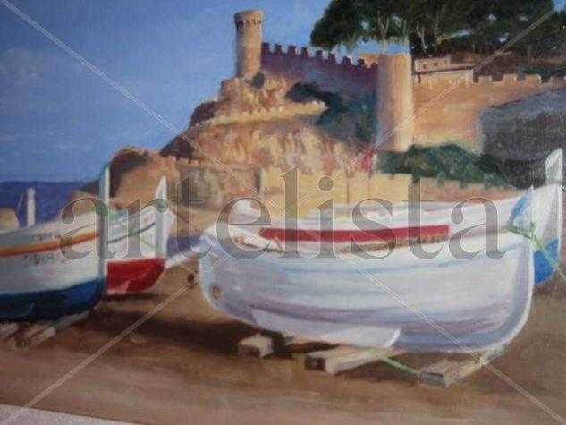 castillo de Tossa de Mar Oil Panel Landscaping