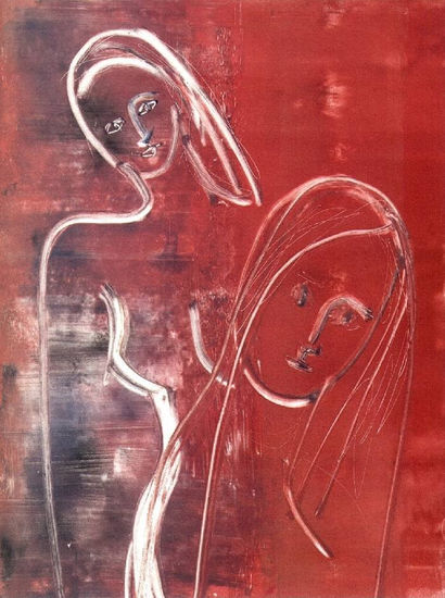 Dos mujeres Monoprint