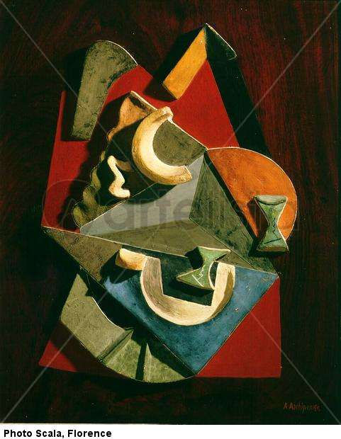 Dos vasos sobre una mesa, 1919-20