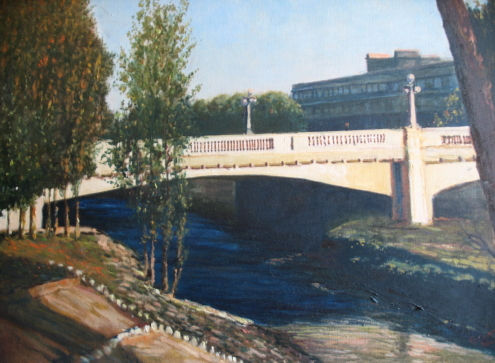 Puente Libertad Oil Canvas Landscaping