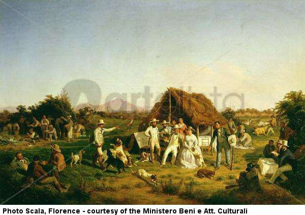 The Royal Family of Naples Out Hunting
