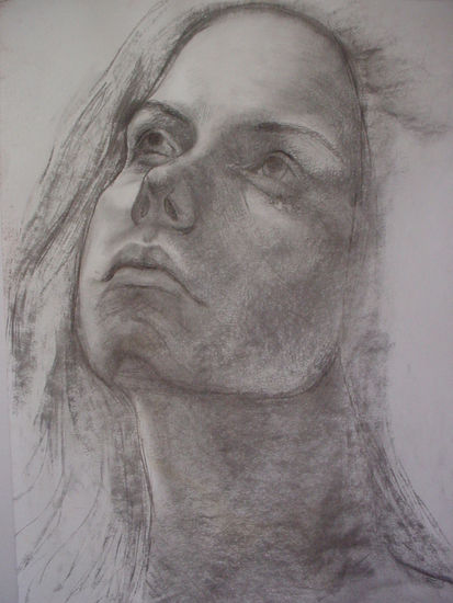 416.1-rostro mujer ojos al c.(l.grises) Charcoal