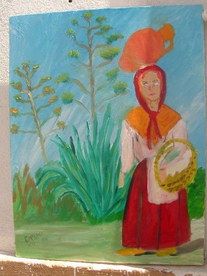 la aguadora Oil Canvas Figure Painting