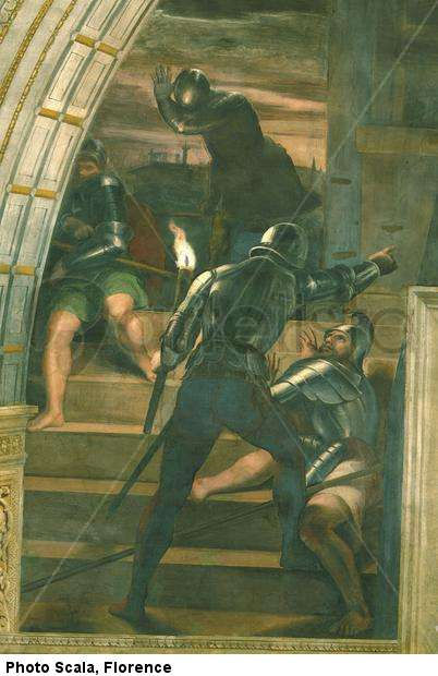 Liberation of Saint Peter: left-hand part