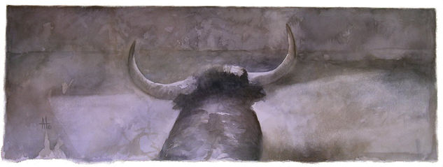 TOROS DE AGUA I Watercolour Paper Animals