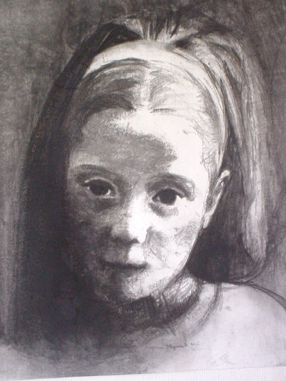 20-a. retrato niña uno Técnica Mixta