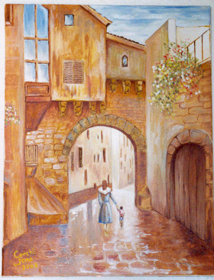 LA CALLE Oil Canvas