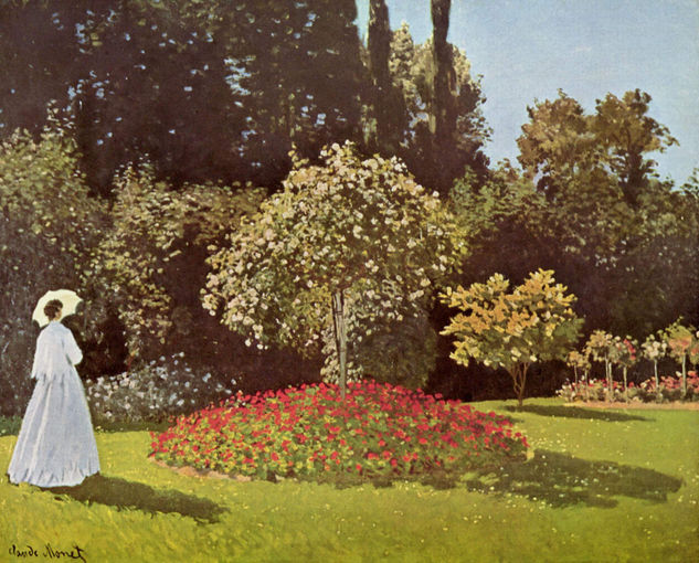 Jeanne-Marguerite Lecadre in the Garden (Lady in Garden at Sainte-Adresse), 1866 Landscaping