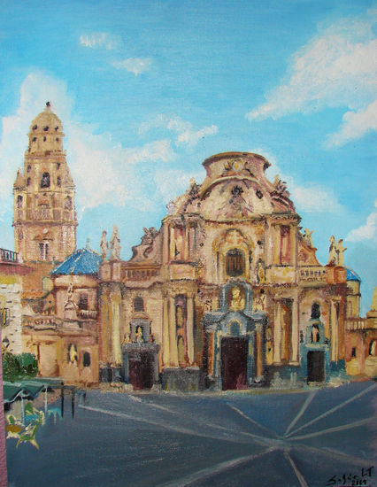 Catedral de Murcia Óleo Lienzo Paisaje