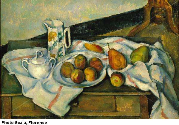 Sugar Bowl, Jug and Plate with Fruit, 1888-90