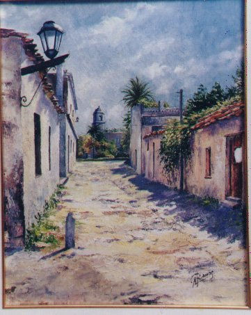 Calle De los Suspiros Oil Canvas Landscaping