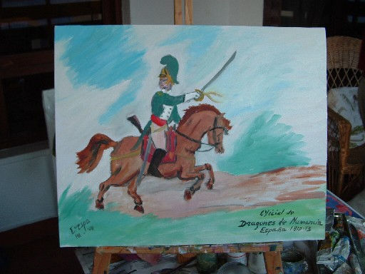 SOLDADO DEL rEGIMIENTO DE Numancia España Oil Canvas Figure Painting