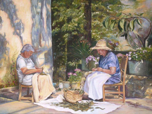 Mujeres trabajando al sol. Oil Canvas Landscaping