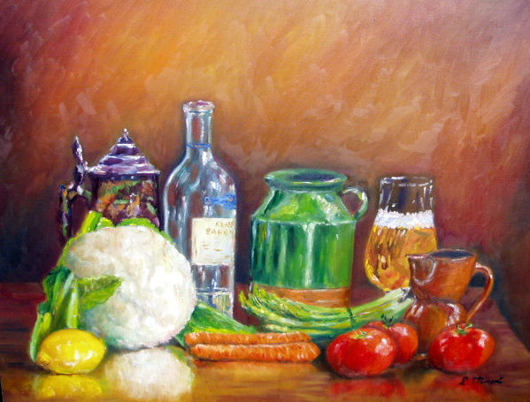 Mesa de cocina Oil Canvas Still Life Paintings