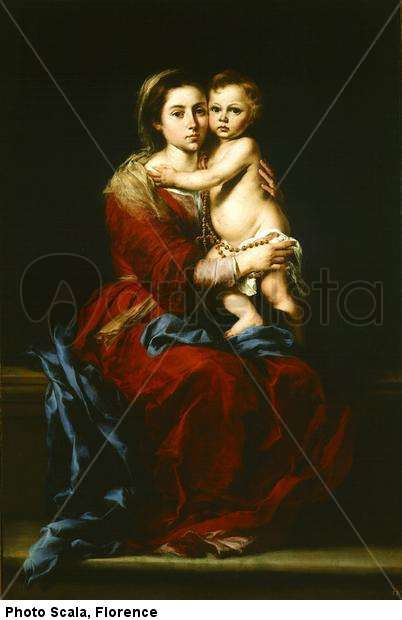 Madonna y Niño o Virgen del Rosario