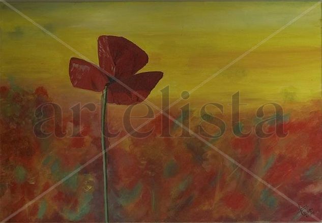 Puput Oil Canvas Floral Painting