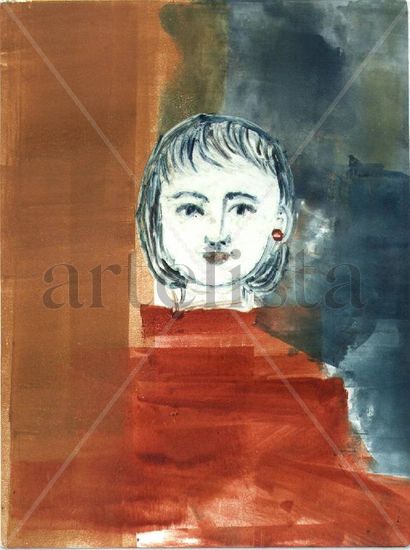 Donna con orecchino Monoprint