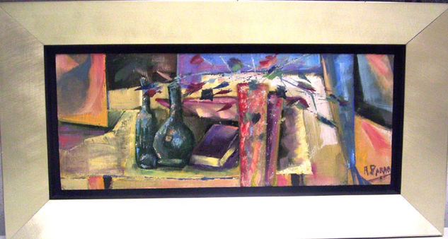 Jarrón Brillo Oil Panel Still Life Paintings