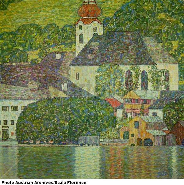 Iglesia en Unterach en el Attersee, 1916