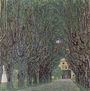 Tree-lined road leading to the manor house at Kammer, Upper Austria (1912)