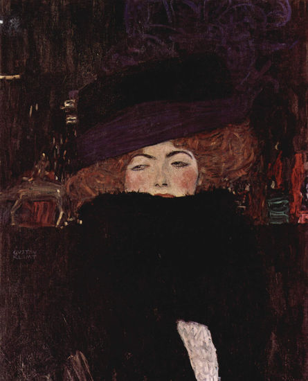 Lady With Hat and Feather Boa, 1909 Others