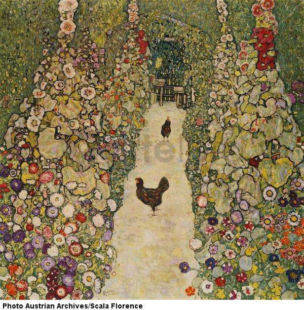Gardenpath With Hens, 1916.