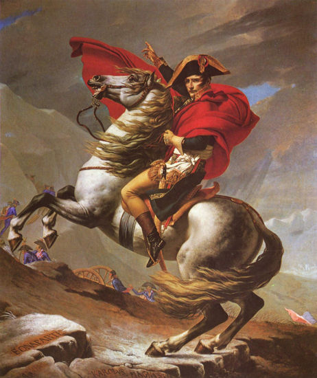 Napoleón (1769-1821) cruzando el paso de San Bernardo, una de cinco versiones, 1801-2 Otros