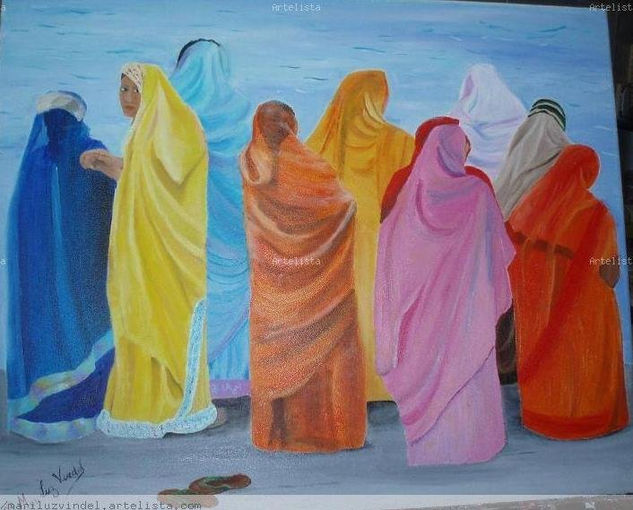 MUJERES Oil Canvas Figure Painting