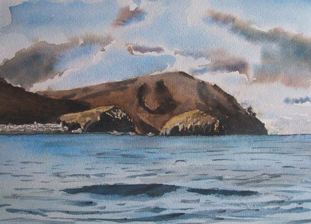 La Isleta del Moro. Watercolour Paper Marine Painting