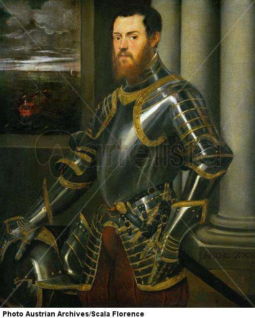 Man with gold- armor, 1555-60
