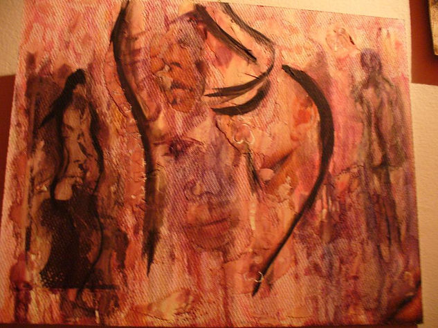 Embarazada (serie mujeres) Mixed media Canvas Figure Painting