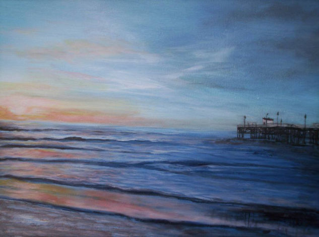 Muelle Lucila del Mar Oil Canvas Landscaping