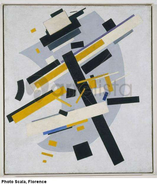 Suprematismo (Supremus No. 58, amarillo y negro), 1916