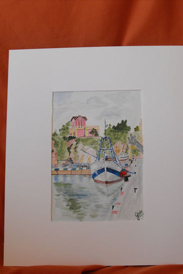 port de Sant Feliu de Guixols Watercolour Paper Landscaping