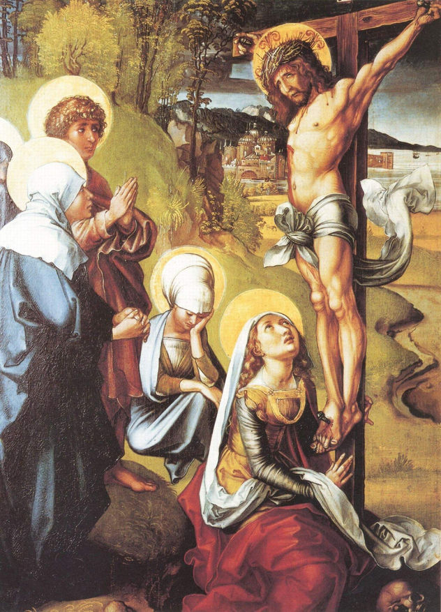 Los siete dolores de María: Cristo en la cruz, 1495-1496