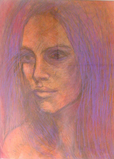 411-rostro m, pelo violeta Técnica Mixta