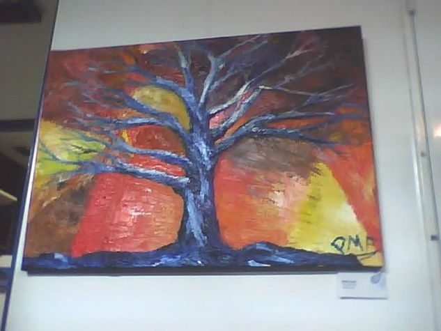 Arbol azul Oil Canvas Landscaping