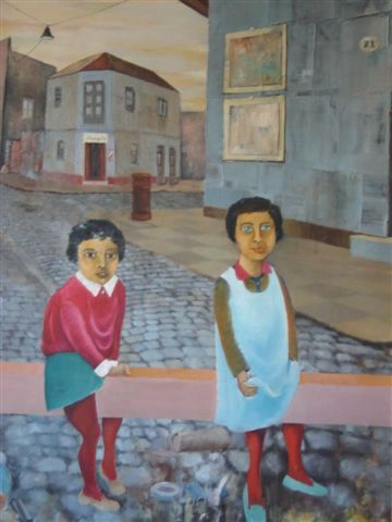 "Niñas porteñas" Oil Canvas Others