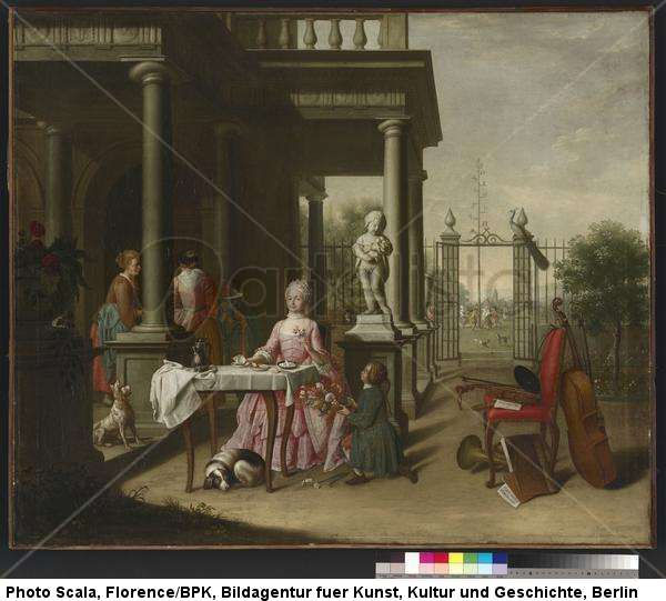 The Spring (Johanna de Lasence having coffee in the garden) Others