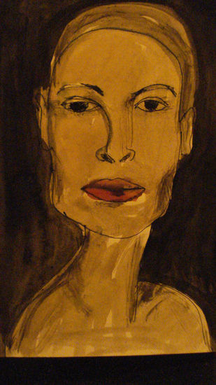 mujer Acrílico Papel Retrato