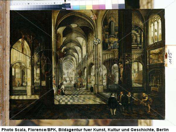 Interior of a five-nave church, 1611