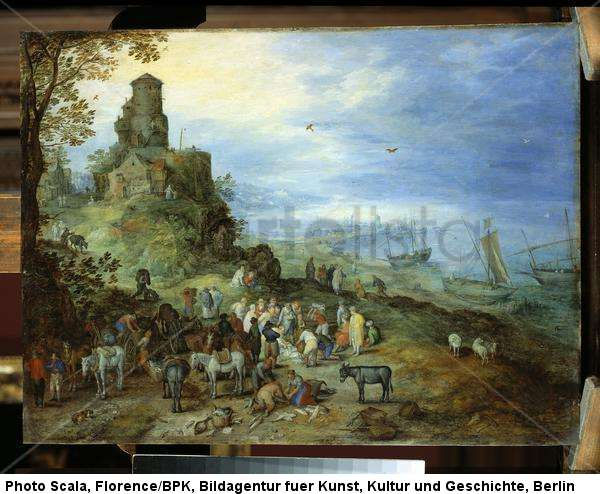 Coastal landscape with the calling of Peter and Andrew, 1608