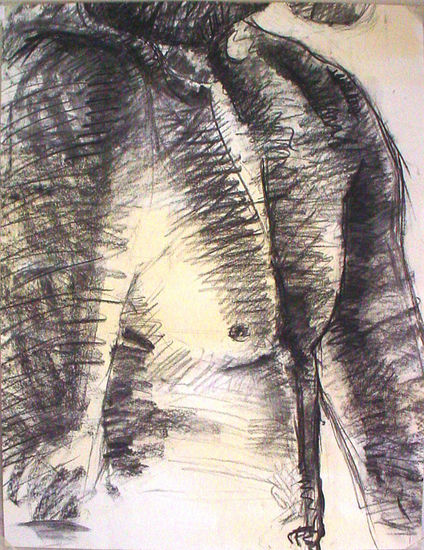 50-Torso hombre, raya Mixed Media