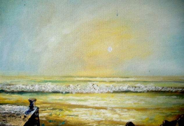 Amanecer en el mar Oil Canvas Marine Painting