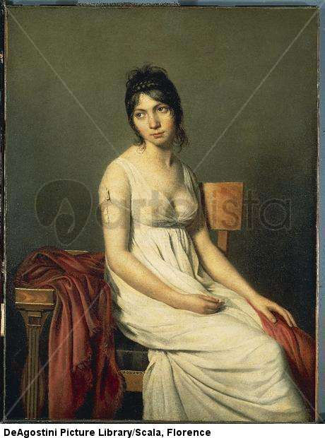 Retrato de una joven en blanco, 1800-1850