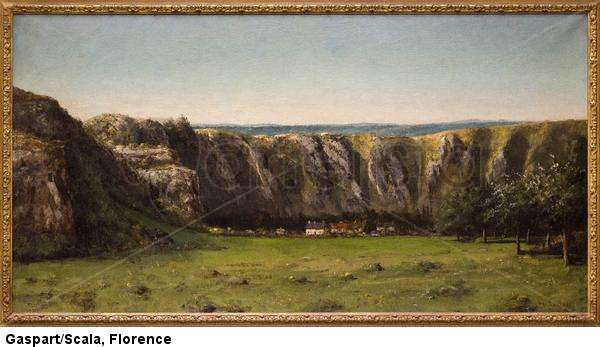 Paisaje rocoso, alrededores de Ornans conocido como La Roca de las Diez en Punto. 1855